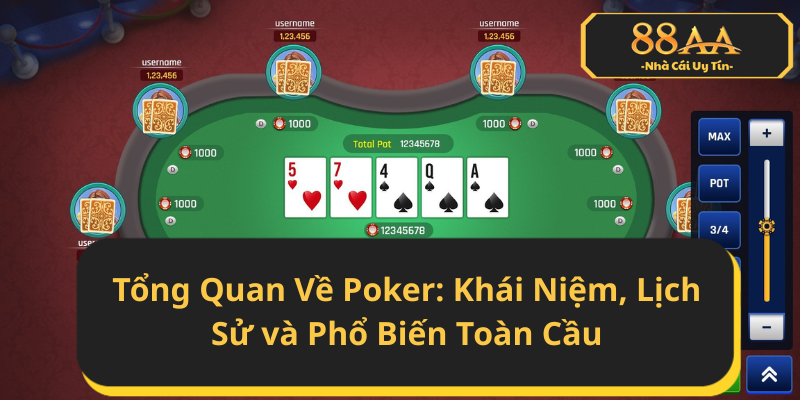 Tổng Quan Về Poker: Khái Niệm, Lịch Sử và Phổ Biến Toàn Cầu